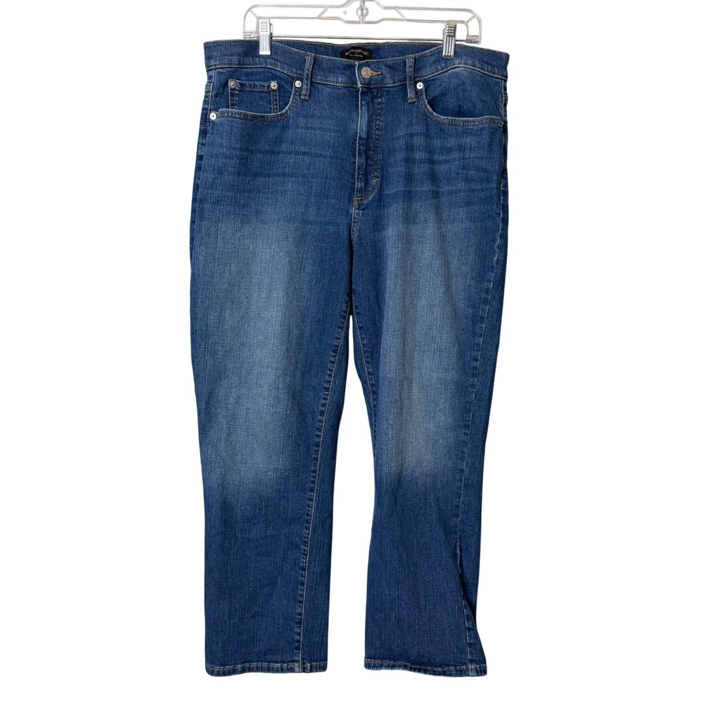 Banana Republic Girlfriend Jeans Womens 33 16 Blue Curvy High Rise Medium Wash